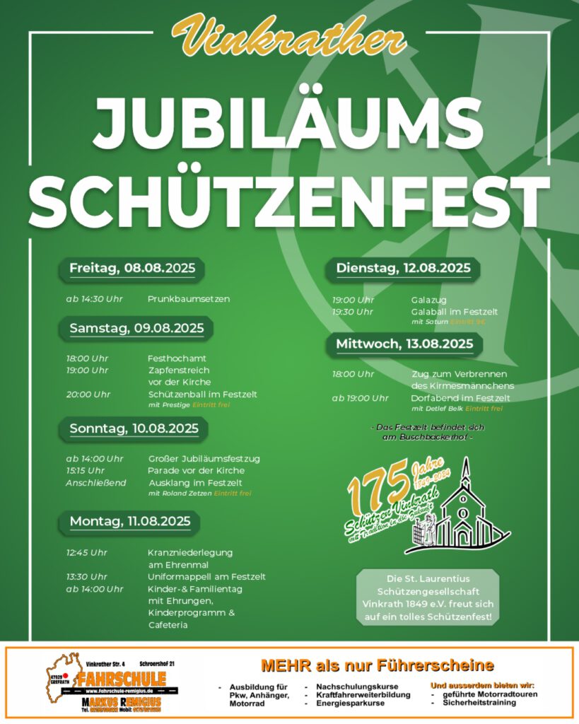 Jubiläumsschützenfest 2025